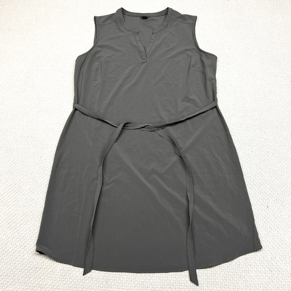 Eddie Bauer Dresses & Skirts - Eddie Bauer Dress Womens Large Gray Performance Knee Length Sleeveless